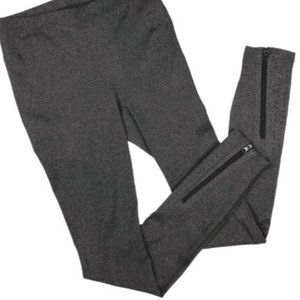 Theory Leggings Gray Ribbed Knit